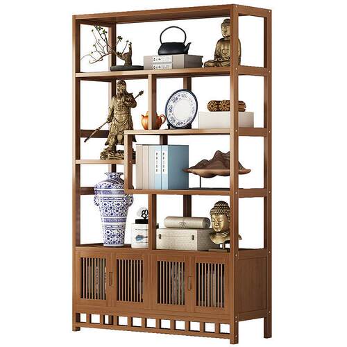 LDV博古架实木柜新中古式多阁客厅摆件茶具仿置家物架多层用展示
