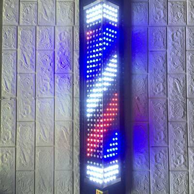 美转发灯发店LED理电简子加亮发廊户外复古半AVH圆挂墙防水灯箱