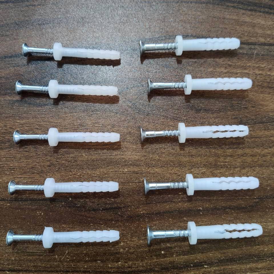 加长白色BBP塑料膨胀管墙塞加强型膨胀螺丝套装56*35*塞35M涨M螺