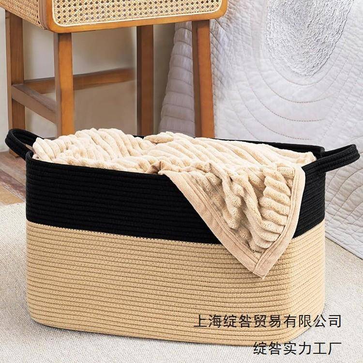 筐棉绳编织衣10097397大容量脏衣服收纳脏客厅毯子篓宝宝玩具杂物