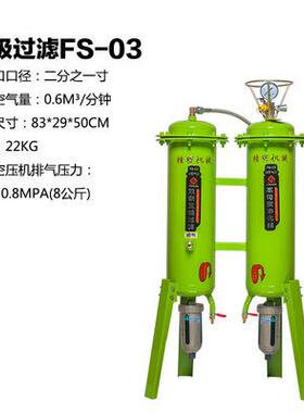 FSFS-03法-03压机过滤空器分离心级式除水器双联三过滤油水离器现