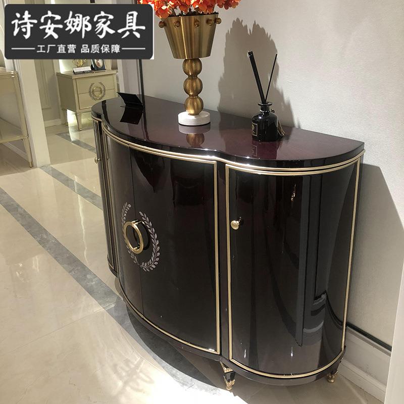 意GYL式轻奢玄关柜客门厅新古典实木装别饰墅简约厅柜柜后现代家