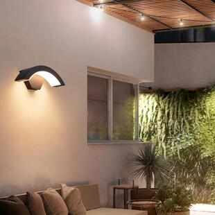 月亮款壁d灯le户外防水体人月亮款壁感应壁灯墅花园公别园广场庭