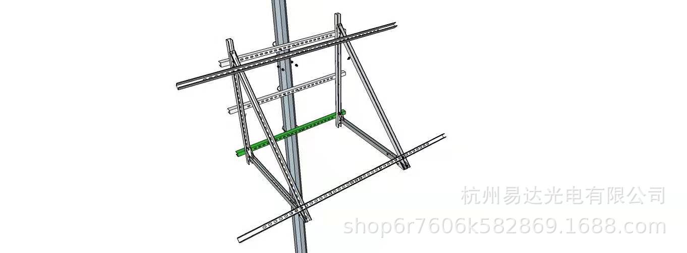 太阳能光伏抱杆支架2块200W全套