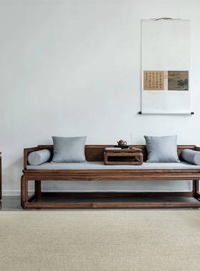 罗汉床新中式老木仿古发小户罗汉榻宋式VLS美学型沙卧榻榆家用床