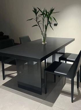 家简用型岩板浮餐桌长方形现代约小户下挂岩板亚EPE克力悬饭桌