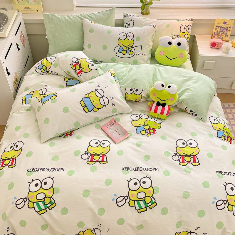 库洛米卡通四MS888套件套爱女孩女童全套棉可三件套纯棉四件学生