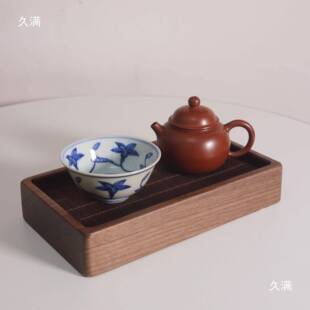 小青茶事丨一人饮胡桃木小号实木茶盘干泡台便携茶台蓄水其他