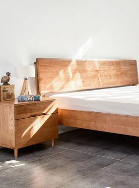 8H生态链Tree实木床头柜简约北美白蜡木边柜双抽小柜子储物柜JMG1