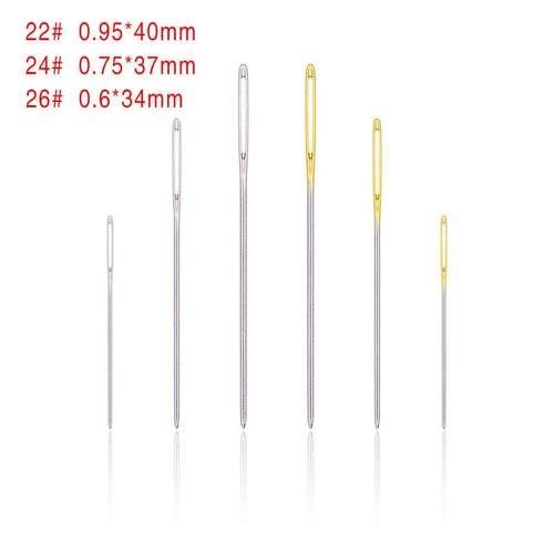 金尾钝头十字绣针裁剪缝合金尾手缝针优质大眼针盒装缝纫配件针