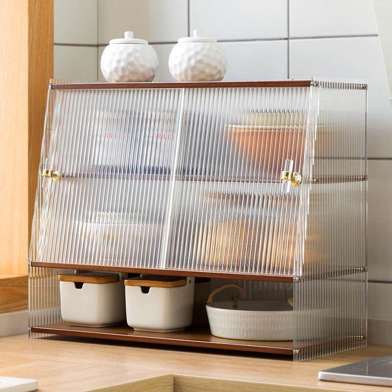 厨房置物架柜式碗碟收纳盒放碗盘餐具防尘碗柜家用台面调料储物柜,厨房/烹饪用具,抹布架/厨房清洁收纳架,淘宝优惠券,粉丝福利购,淘宝优惠卷