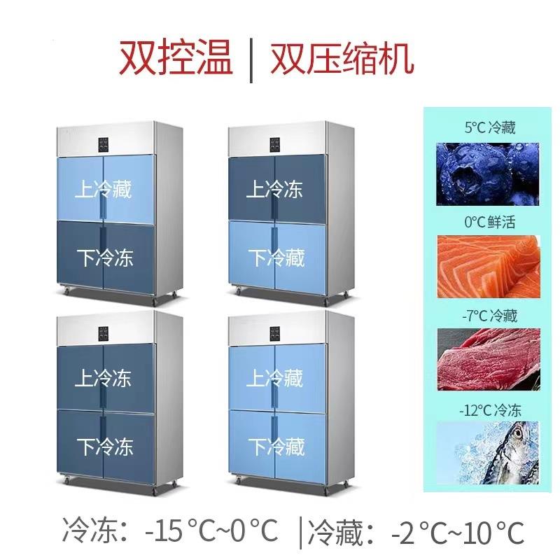 新款六门冰箱进出口商用厨房立式四开门冷柜大容量全铜管冷藏柜