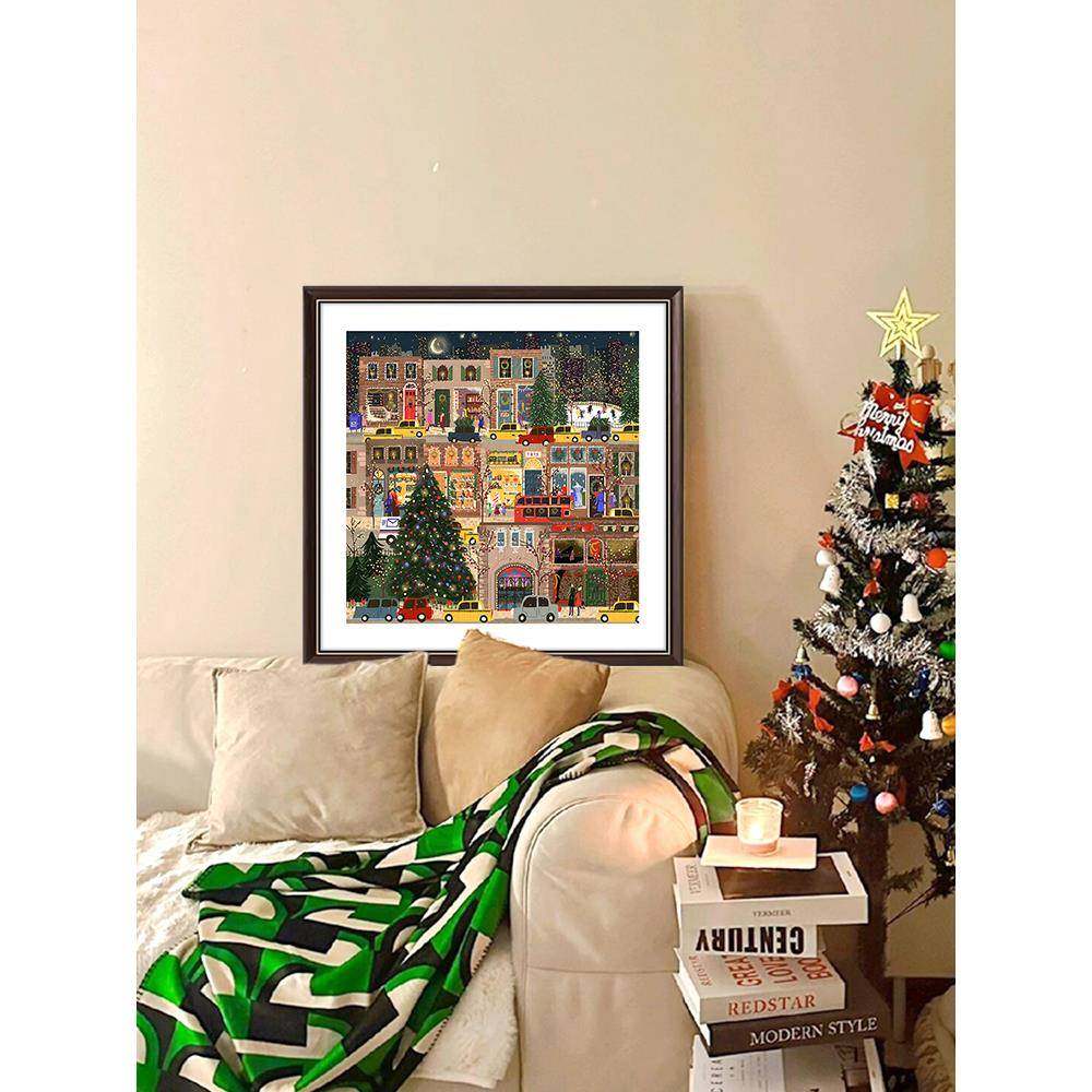 轻法式绿色复古卧室床头装饰画斗柜餐边柜桌面摆画圣诞冬灯挂画,家居饰品,现代装饰画,淘宝优惠券,粉丝福利购,淘宝优惠卷