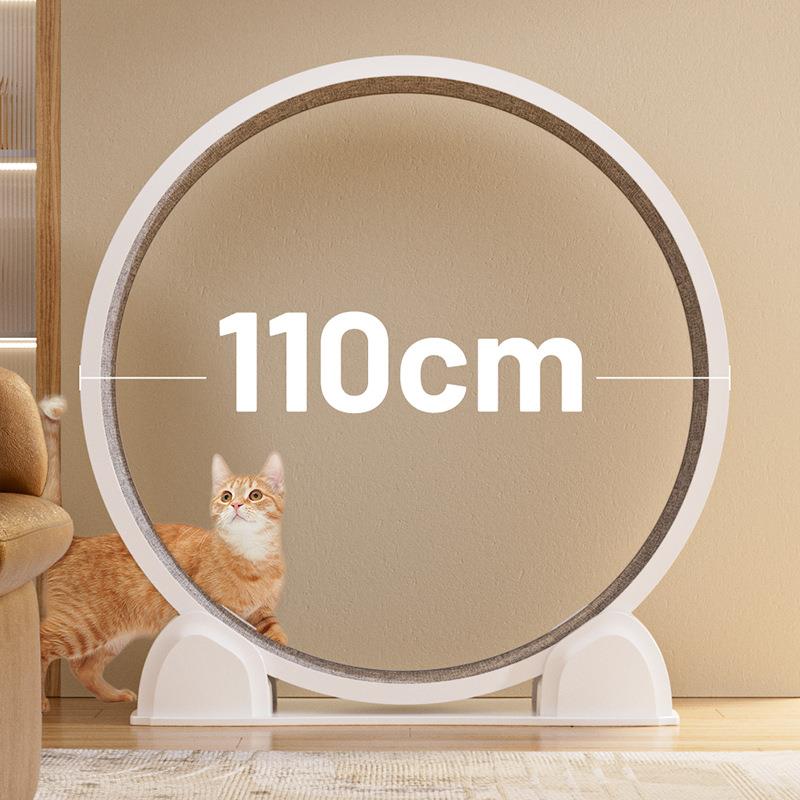 新款智能数显ABS猫咪跑步机大直径塑料猫轮宠物健身静音滚轮玩具