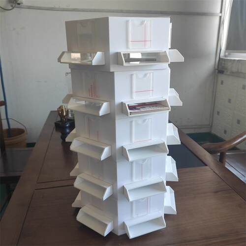 亚克力大容量六边形名片展示架展会商务收纳盒创意收纳展架桌面