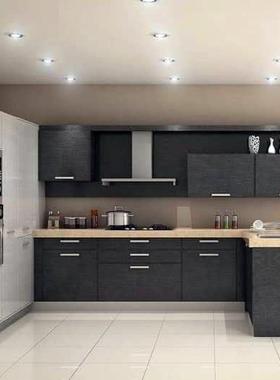 轻奢简约全屋整体橱柜开放型多层板组合吊柜厨房多功能收纳柜