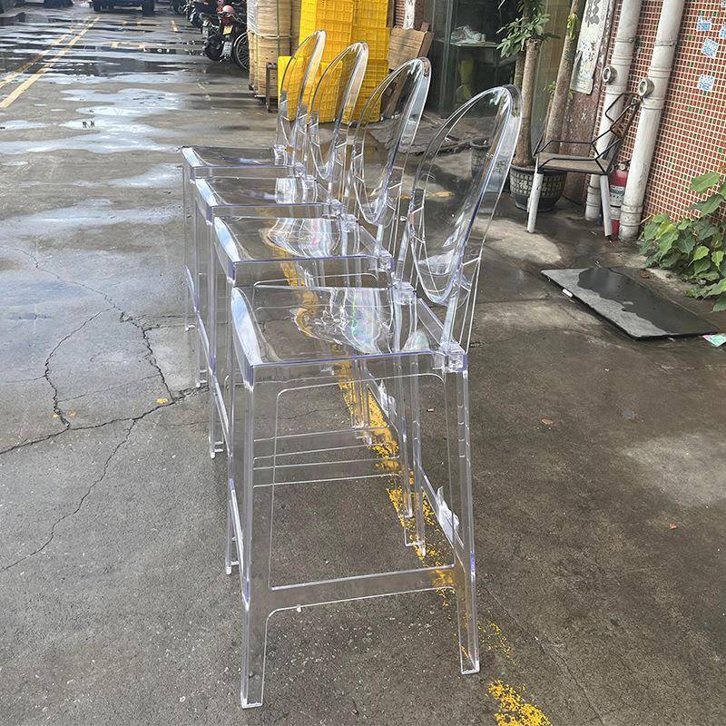 欧式亚克力透明椅子高脚椅美式家居时尚吧椅酒吧凳子水晶餐椅网红