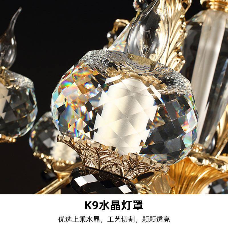 欧式轻奢现代水晶吊灯奢华复式楼酒店别墅房间卧室餐厅客厅主灯
