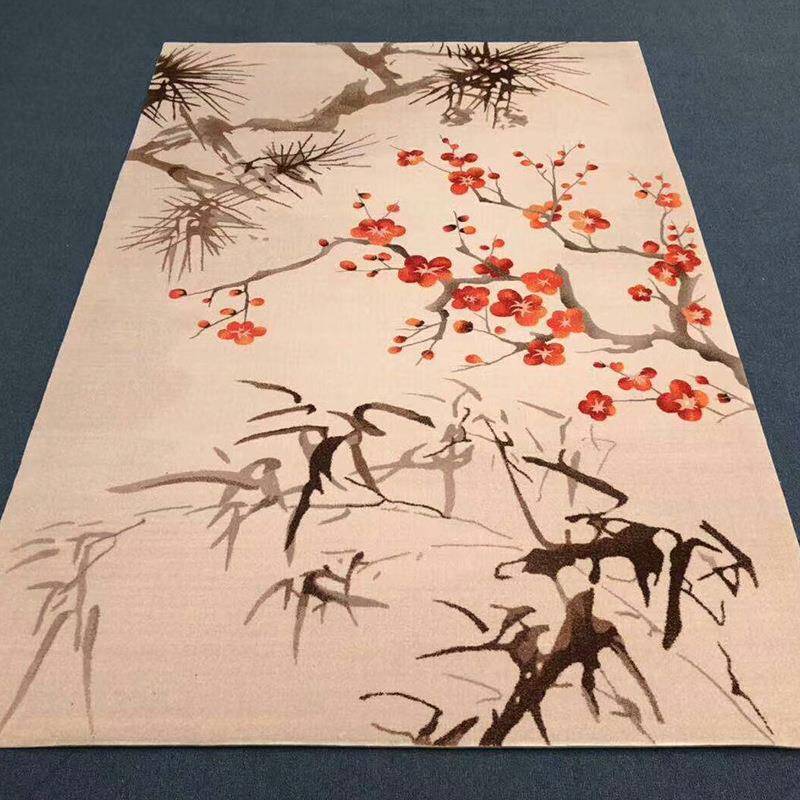 高清尼龙印花酒店房间床边床尾地毯客厅茶几地毯尺寸图案均可做