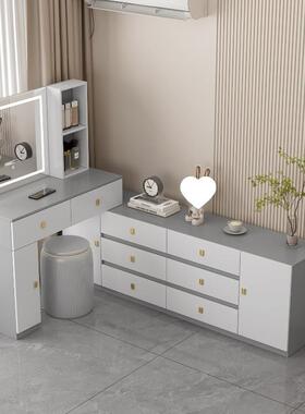 新款20收2F98M98J96实木梳电妆台室现代简约化卧妆台视纳斗柜一体