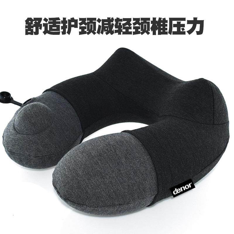 按压式自动充气U型枕户外旅行护颈枕飞机脖枕便携空气枕直销