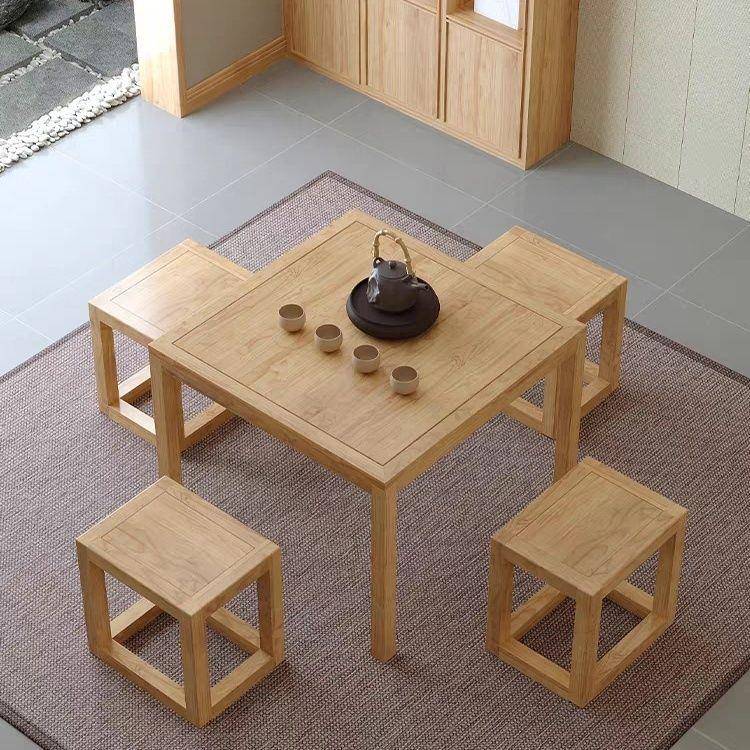 新中式八仙桌实木方桌客厅小户型多功能家用茶桌组合棋牌