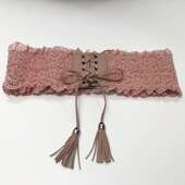 饰简单蕾丝松紧便捷暗扣腰封女士 百搭装 厂家 腰带气质潮流个性