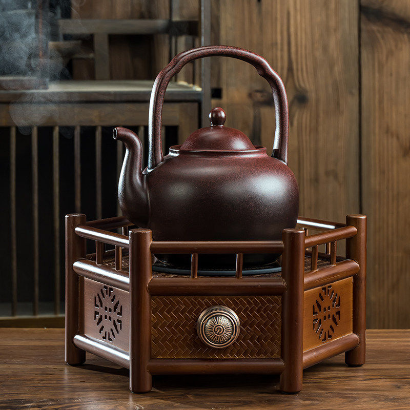 沅鱼竹编电陶炉简约型新中式茶炉套装室内复古器煮茶煮茶新疆包邮,餐饮具,煮茶炉,淘宝优惠券,粉丝福利购,淘宝优惠卷