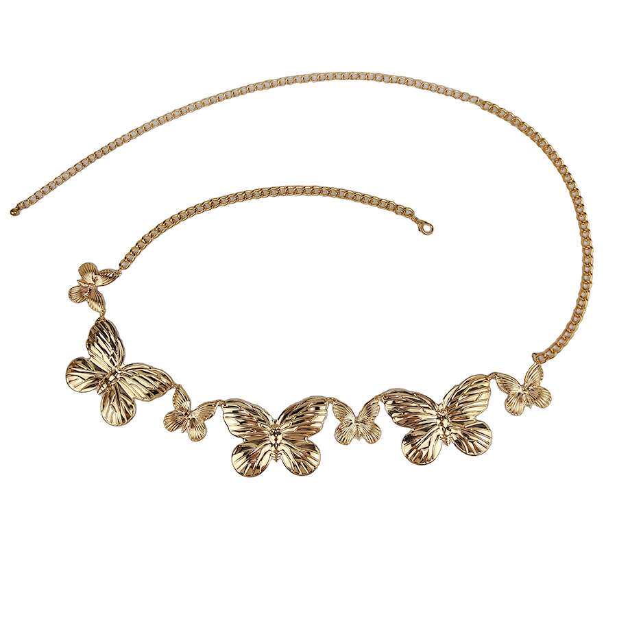 创意拼接蝴蝶吊坠装饰腰链女夏季JK制服配饰百搭腰带韩版简约ins