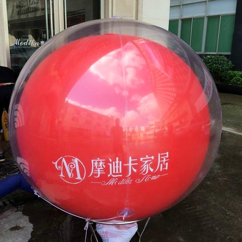 地上摆设装饰地双LD-01层单层气球可以加印LG落Opvc用圆形多色O广