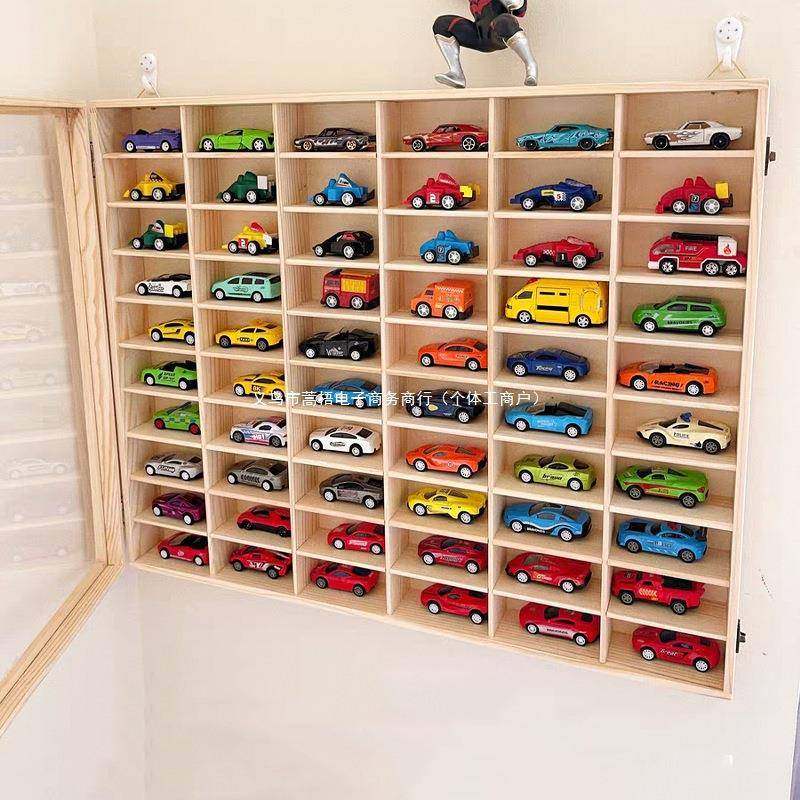 小气车收纳壁挂展示架风火轮多美卡汽车玩具车收纳盒多格实木,收纳整理,首饰盒,淘宝优惠券,粉丝福利购,淘宝优惠卷