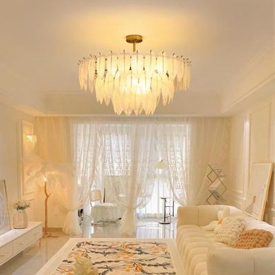 客厅吊灯轻奢法式灯具现代简约大气奢华水晶餐厅主卧室灯客厅大灯
