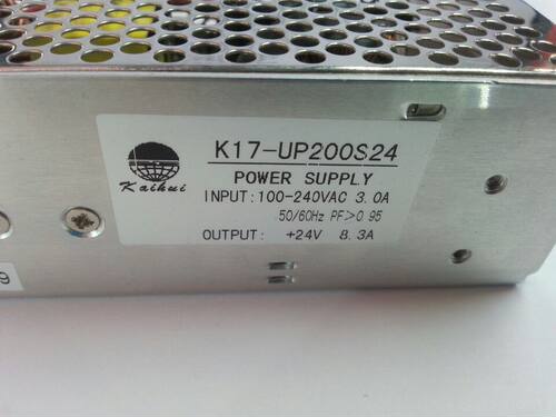 凯辉工业开关电源 带PFC功能 K17-UP200S24 单组输出24V/8.3A