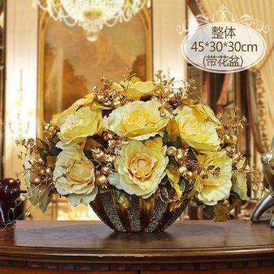 暗香欧式仿真花瓶盆套装绢花假花干花整体花艺装饰花套装客厅摆设
