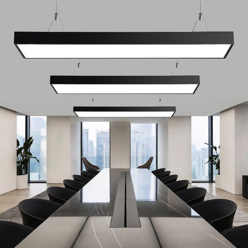办公室会议吊灯led长条灯超亮现代简约吸顶灯长方形教室工程灯具