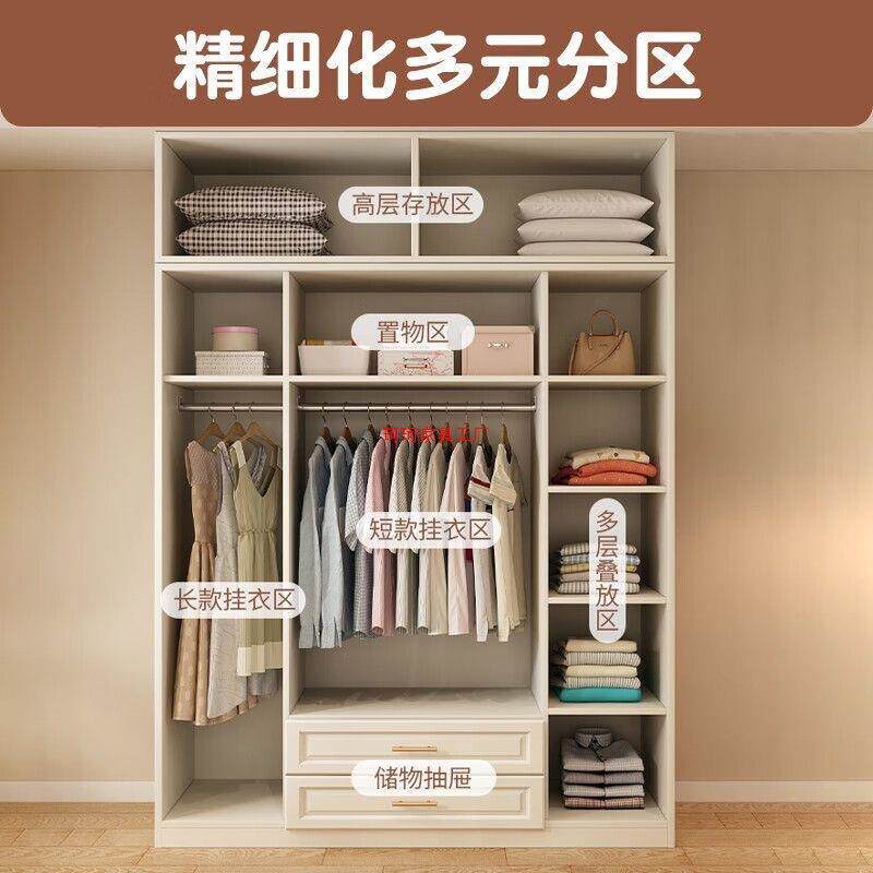 衣柜家用卧室主卧对欧式门衣GJA柜成人儿童柜衣出开租屋衣柜经济