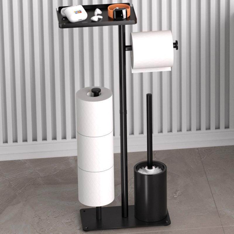 卫生间纸巾架落地立式卷纸架浴室置地厕纸架多用途手纸置物架