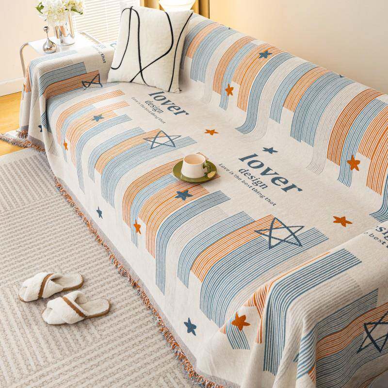 雪尼尔沙发巾一片式小清新防尘沙发坐垫子四季通用全盖布双面可用