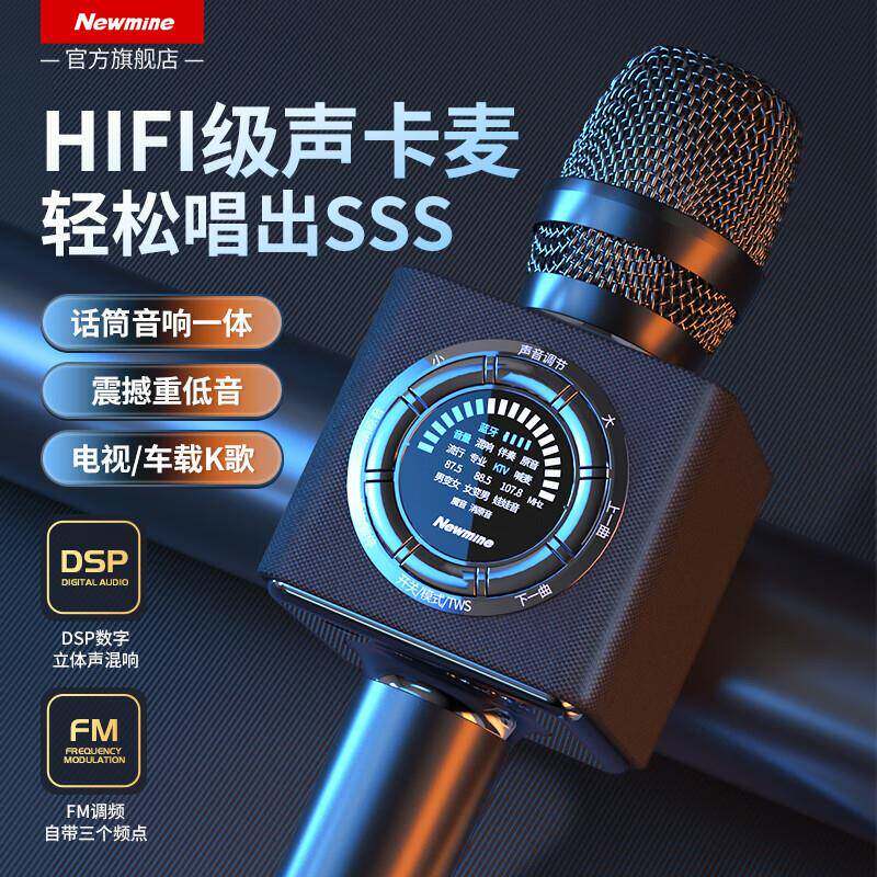 纽曼即插即用K歌麦克风车载音响款麦克风双麦Newmine)MC66