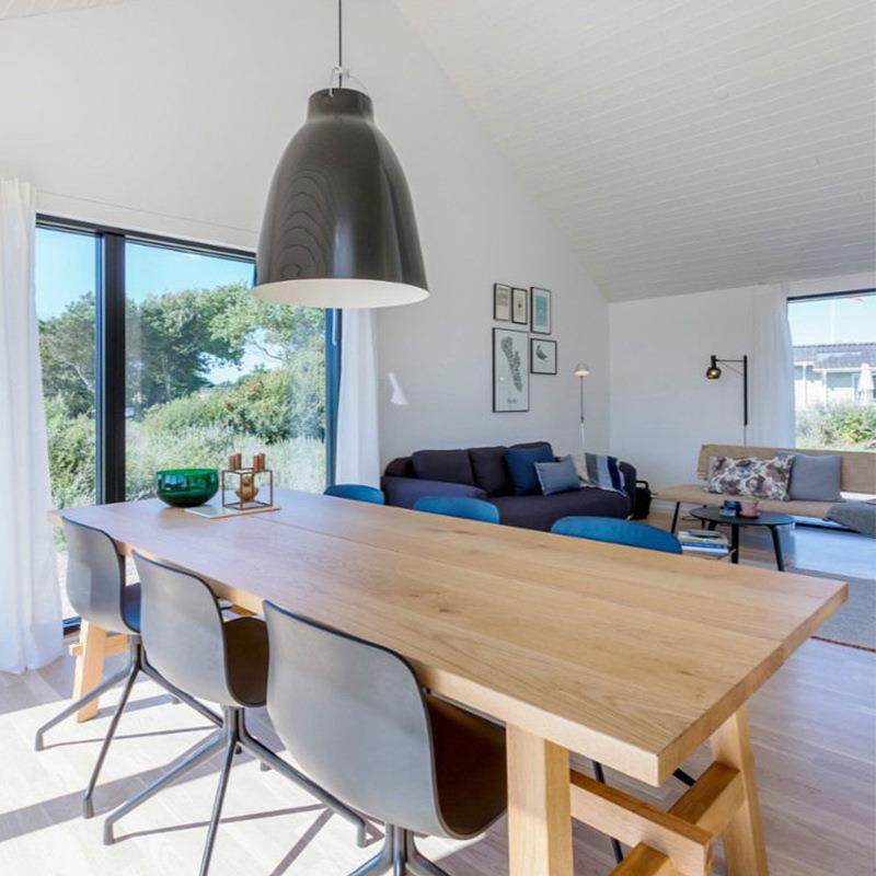 田园厨房全实木餐桌小户型家用长方形吃饭桌民宿简约原木桌子