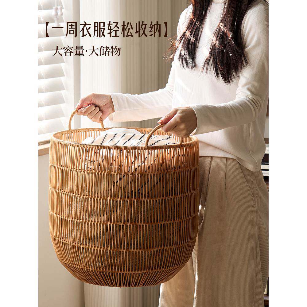 仿藤编脏衣篓高颜值卫生间装脏衣服收纳筐家用脏衣篮洗衣篮子篓子