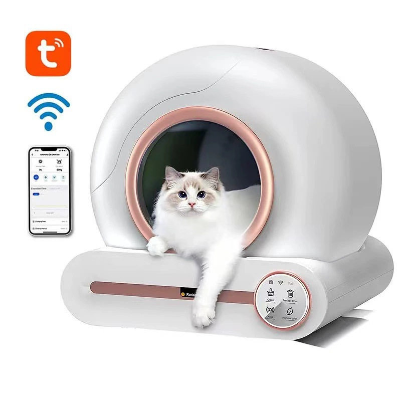 玫瑰金全自动猫砂盆除臭大容量自动清理APP控制感应智能猫厕所