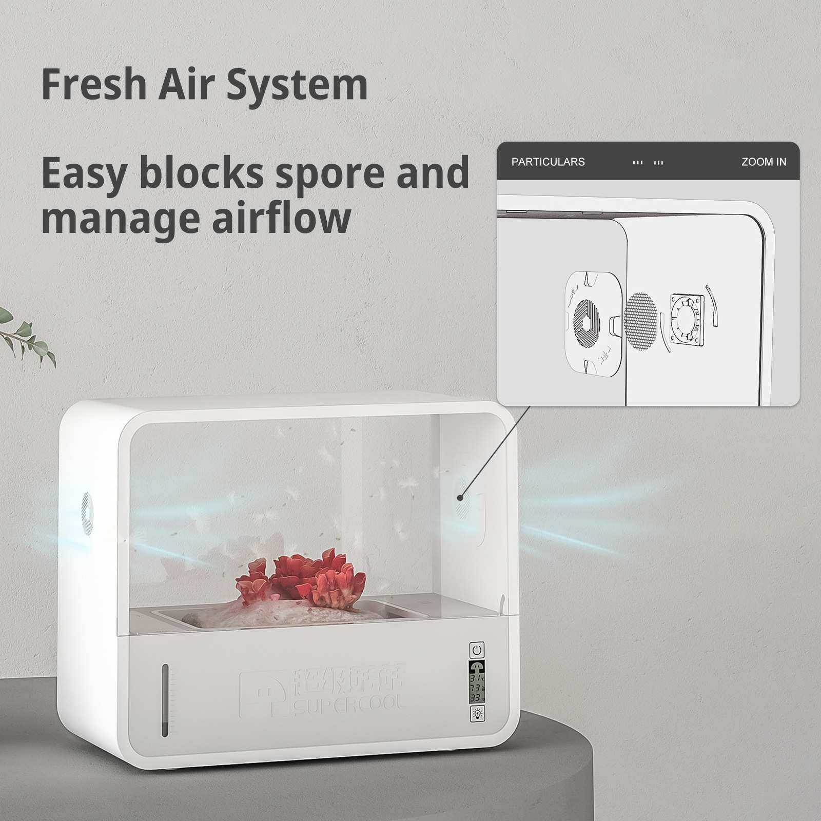 菌菇生态箱桌面智能蘑菇种植机无土栽培种植盒蔬菜小型种植箱跨境