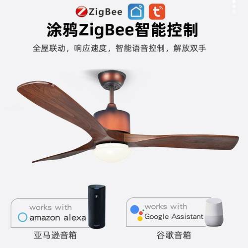 专业美式简音约无品牌/风扇实木静卧室吊扇客房餐厅扇一体畅灯具