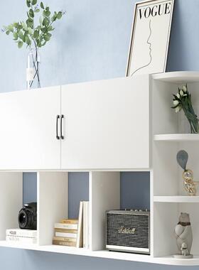 实木墙上书储架置架客厅沙物发装饰FPQ架墙纳壁书柜吊柜壁挂收架