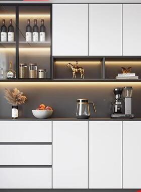 边柜玻璃门高柜一体靠墙现茶代简约水柜酒客厅RDP餐厅柜储物餐柜
