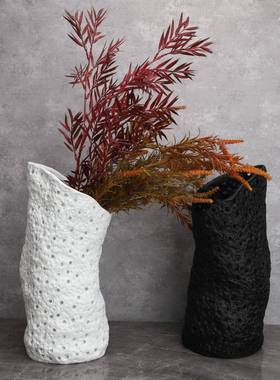 现代不规则桌树脂花瓶花插样简板房茶几面0017客厅书桌软约装饰品