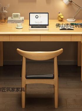 全木书桌40/50M宽写字桌家用中学生学RHF习桌C子卧室小型户电脑实