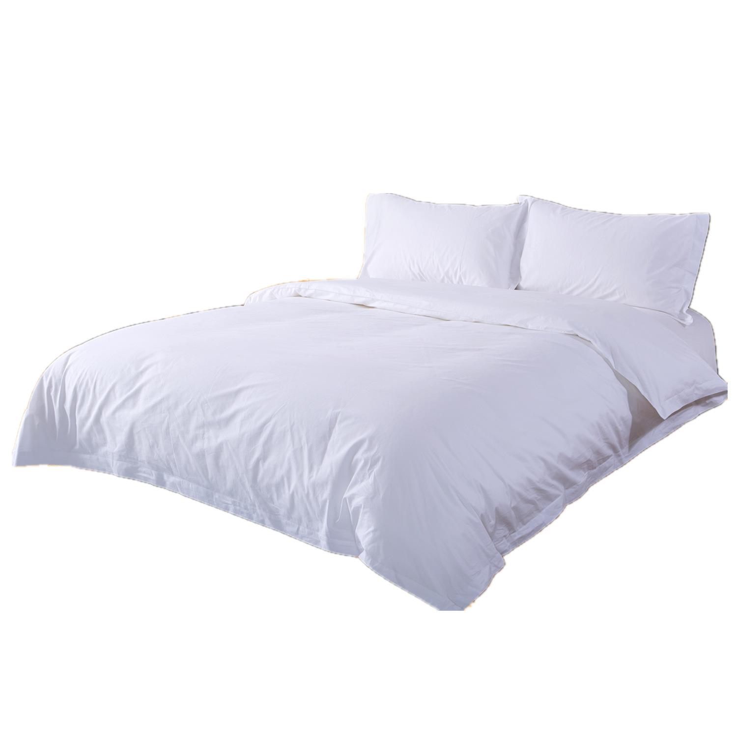 宾店馆酒纯纯白贡缎棉四件套贡缎60南40支客通布草房床上用品