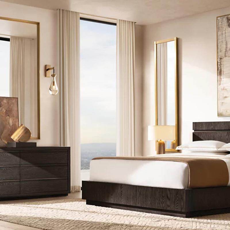 美式RH复古轻奢别墅楼梯客厅出口灯具新款式水晶壁灯公寓古铜色